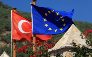 Flags EU and Turkey