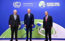 Boris Johnson, Antonio Guterres and Joe Biden at the COP26 World Leaders Summit