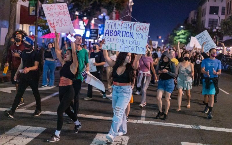 Protests in Downtown San Diego after Supreme Court decision to overturn Roe v. Wade