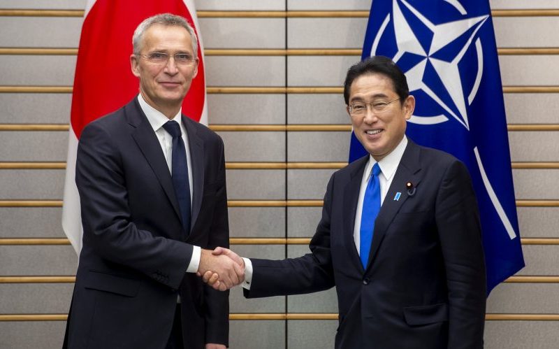 NATO Secretary General Jens Stoltenberg meets the Prime Minister of Japan Fumio Kishida